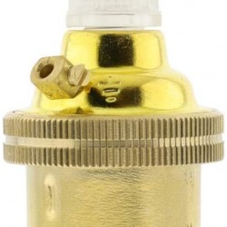 Plain Skirt B22 Lampholder in Polished Brass Finish with Nylon Cord Grip BC-B22d-Bayonet Cap Plain Skirt B22 Lampholder in Polished Brass Finish with Nylon Cord Grip BC-B22d-Bayonet Cap